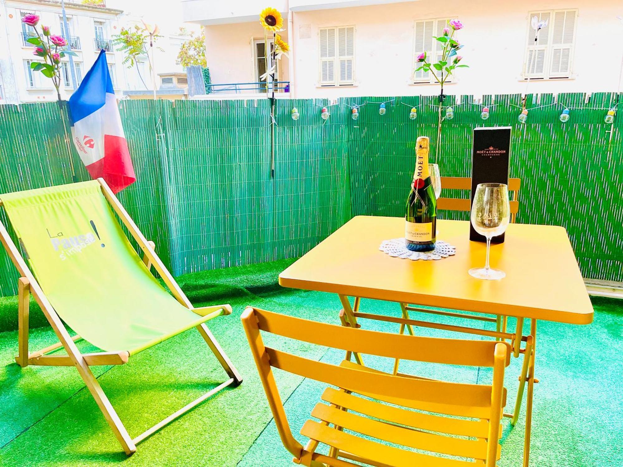 Confortable Studio A Nice Centre Cote Plage Bel Terrasse Paddle מראה חיצוני תמונה
