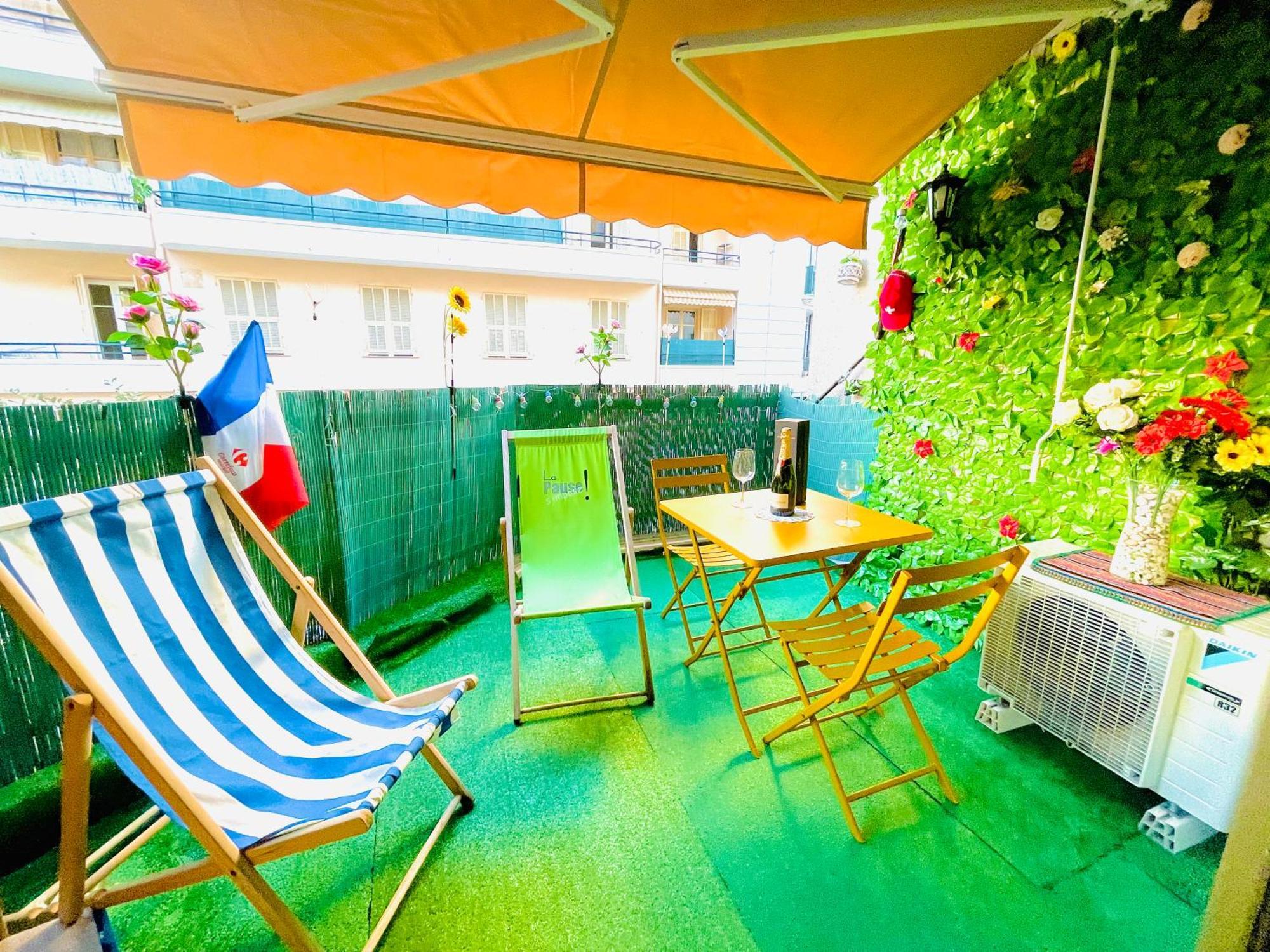 Confortable Studio A Nice Centre Cote Plage Bel Terrasse Paddle מראה חיצוני תמונה