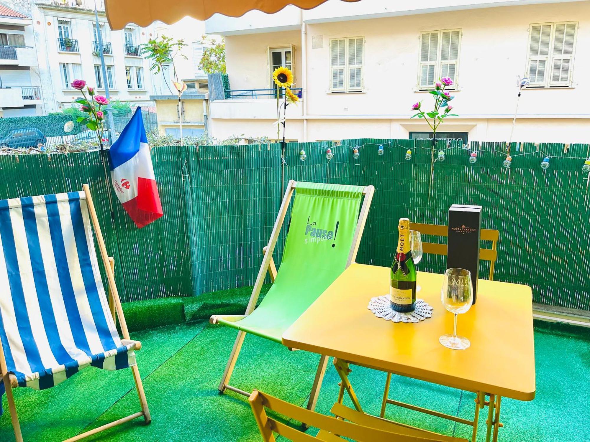 Confortable Studio A Nice Centre Cote Plage Bel Terrasse Paddle מראה חיצוני תמונה