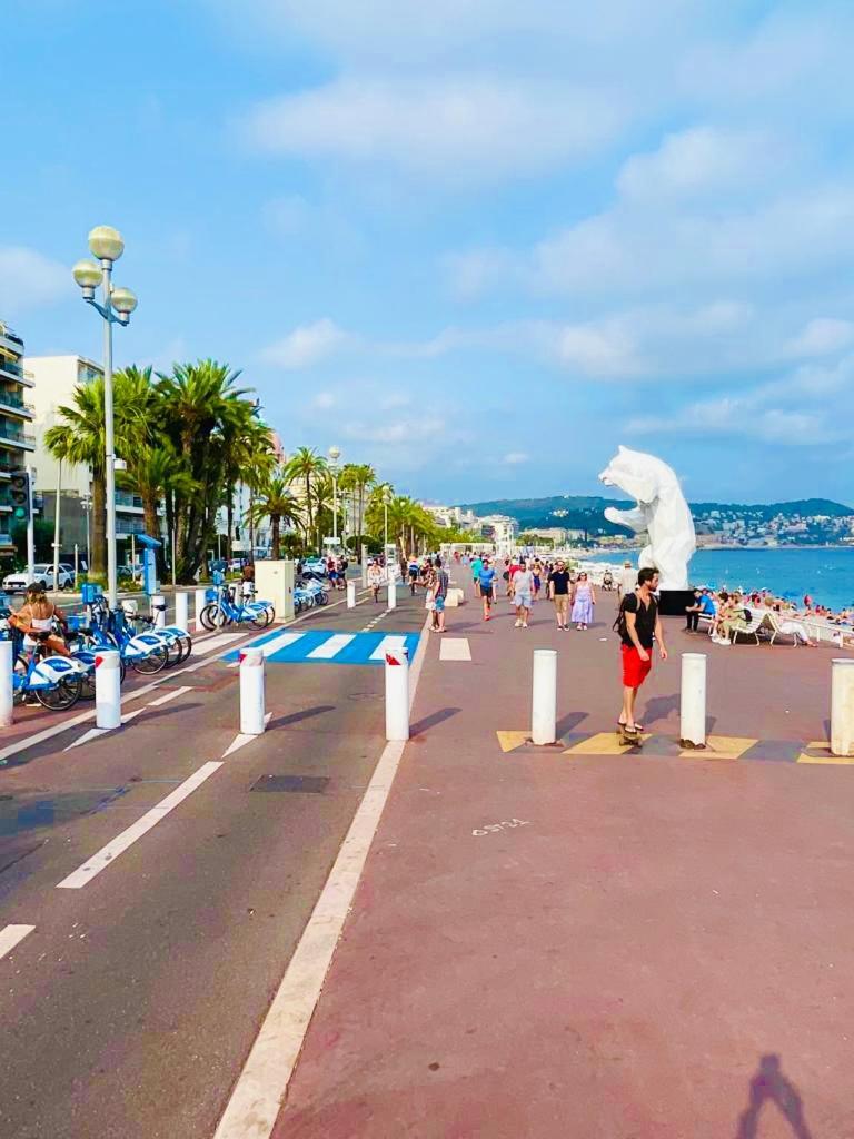 Confortable Studio A Nice Centre Cote Plage Bel Terrasse Paddle מראה חיצוני תמונה